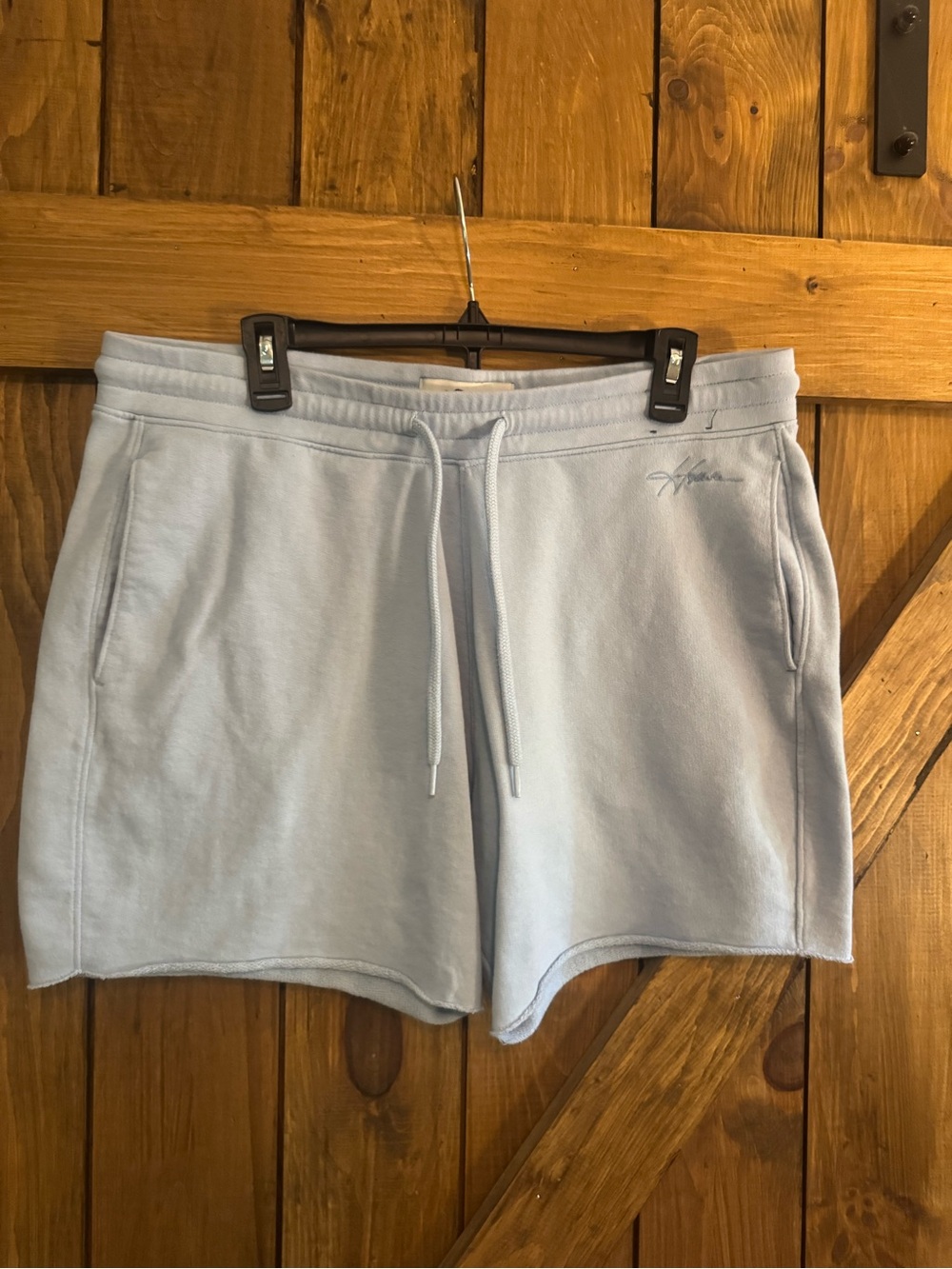 Light Blue Men’s Drawstring Sweat Shorts - Hollister